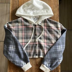 Adika color block crop jacket